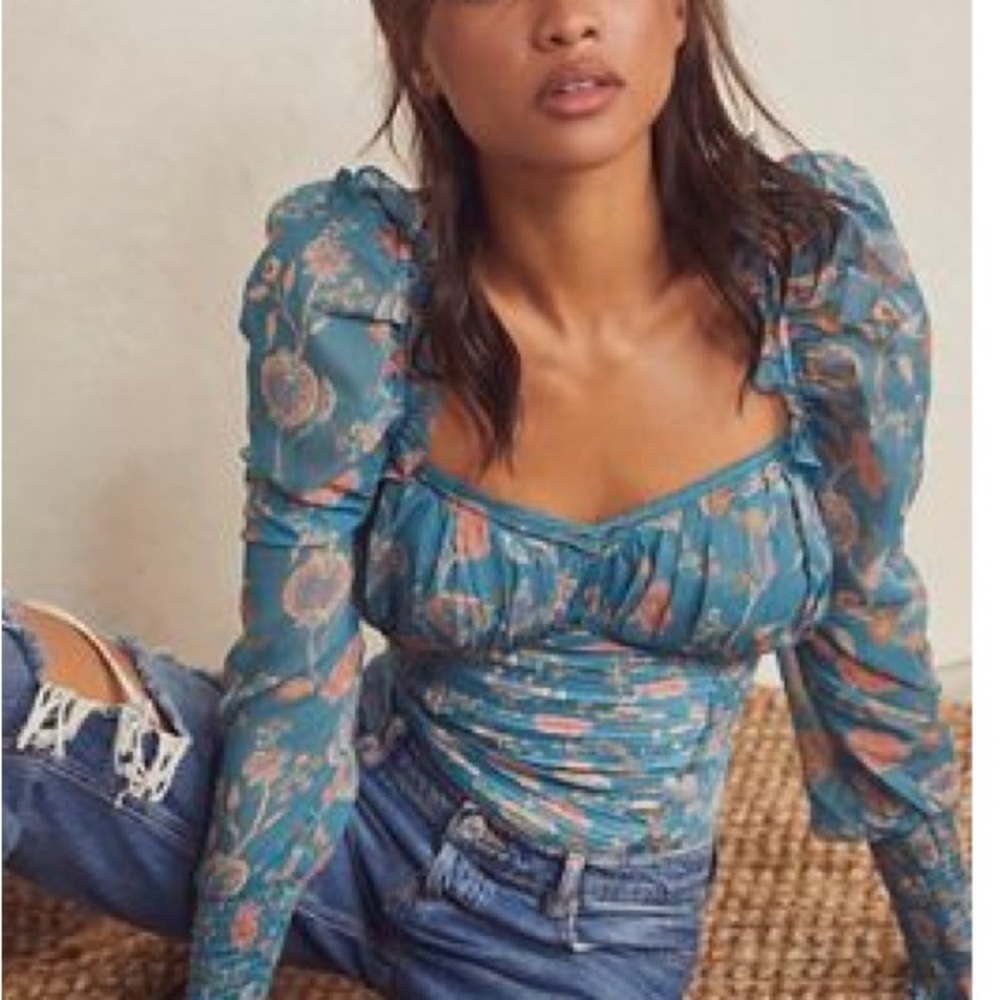 🌈 Free People 🌈 Chiffon Bodysuit